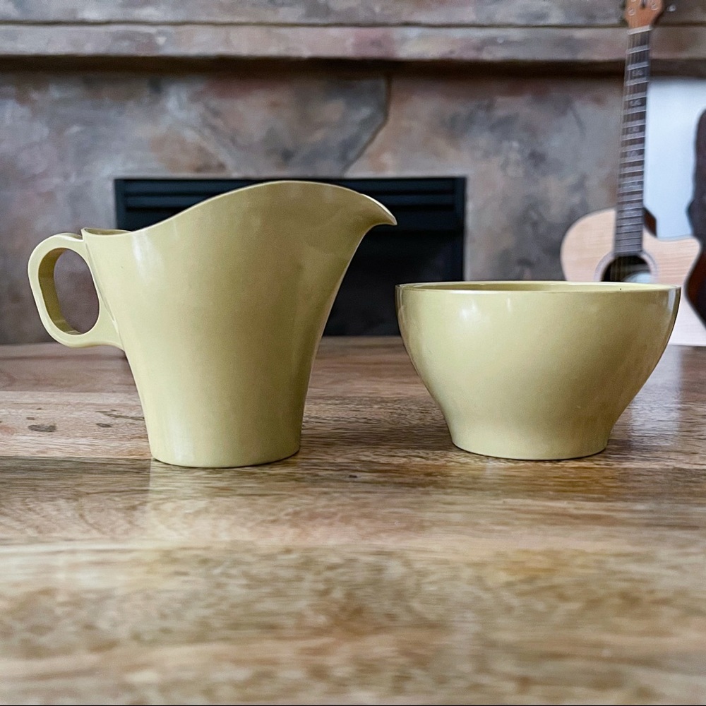 Boontonware Somerset Cream & Sugar holders MCM VTG